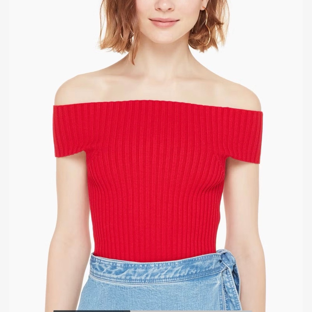 kate spade Red Off-Shoulder Sweater